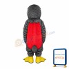 Grey & Red Furry Bird Mascot Costume