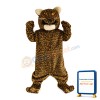 Strong Leopard With Golden Eyes Mascot Costume