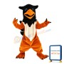 Brown Bird With Two Small Horns Mascot Costume