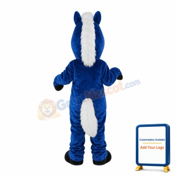 Adult Dark Blue Horse Mascot Costume