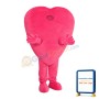 Pink Heart Mascot Costume
