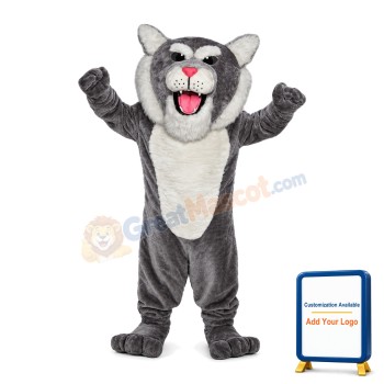 Bellowing Grey Tiger Mascot Costume
