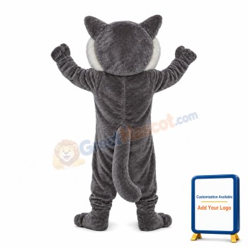 Bellowing Grey Tiger Mascot Costume