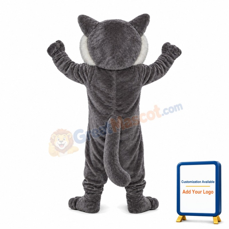 Bellowing Grey Tiger Mascot Costume