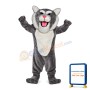 Bellowing Grey Tiger Mascot Costume