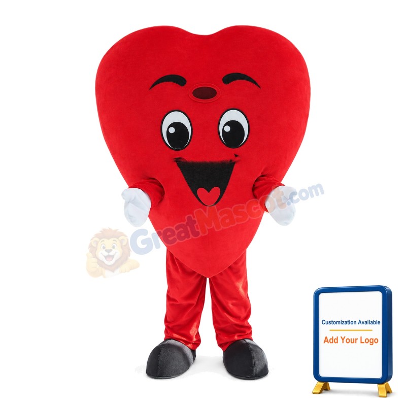 Red Heart Mascot Costume