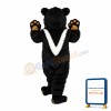Black Bear With Pinch Of White Fur Mascot Costume