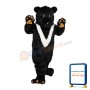 Black Bear With Pinch Of White Fur Mascot Costume