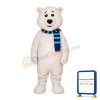 Amiable Bear With Blue Scarf Mascot Costume