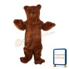 Brown Hairy Wild Bear Mascot Costume