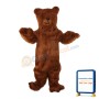 Brown Hairy Wild Bear Mascot Costume