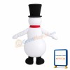Snowman With Flower Hat Mascot Costume