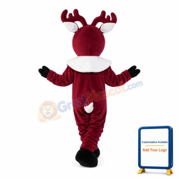 Red Brown Little Moose Mascot Costume
