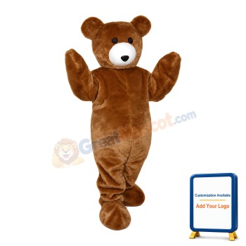 Cartoon Cute Brown Bear Mascot Costume