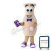Khaki Vase Carrying Bible Mascot Costume