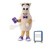 Khaki Vase Carrying Bible Mascot Costume