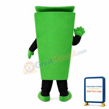 Green Public Trash Can Mascot Costume