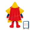 Yellow Star Mascot Costume Tied With Blue Belt