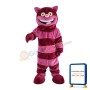 Purple Striped Cat Mascot Costume