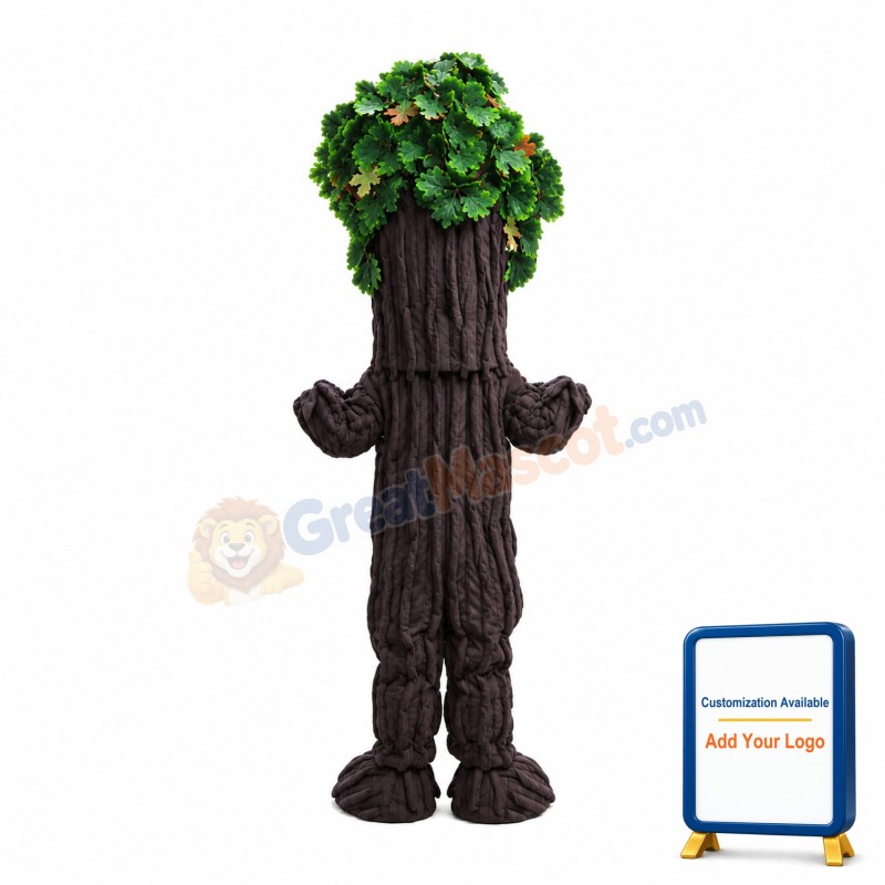 Tall Brown Tree Mascot Costume