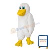White Plush Pelican Mascot Costume