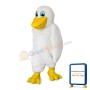White Plush Pelican Mascot Costume