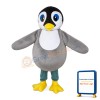 Gray Penguin With Blue Eyes Mascot Costume
