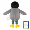 Gray Penguin With Blue Eyes Mascot Costume