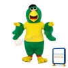 Green Long Fur Chicken Mascot Costume
