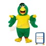 Green Long Fur Chicken Mascot Costume
