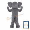 Cartoon Grey Elephant Mascot Costume