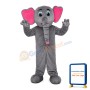 Cartoon Grey Elephant Mascot Costume