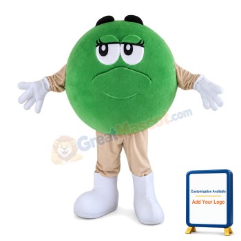 Green Chocolate Bean Mascot Costume
