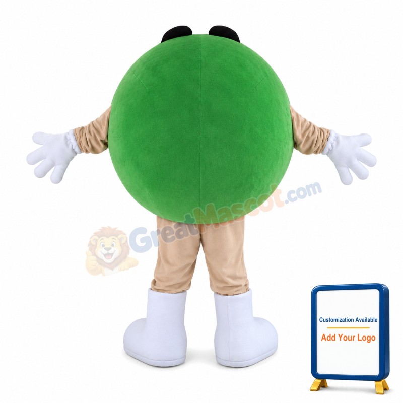 Green Chocolate Bean Mascot Costume
