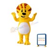 Confused Yellow Lion Mascot Costume