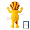 Confused Yellow Lion Mascot Costume
