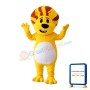 Confused Yellow Lion Mascot Costume
