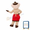 Female Pig With Red Skirt Mascot Costume