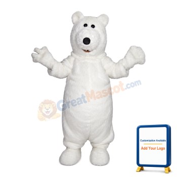 Delighted Polar Bear Mascot Costume