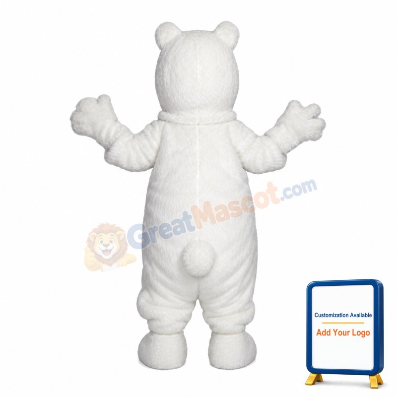 Delighted Polar Bear Mascot Costume