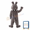 Gray Dog With Collar Mascot Costume