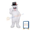 Snowman With Gray Hat Mascot Costume