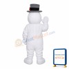Snowman With Gray Hat Mascot Costume