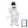 Snowman With Gray Hat Mascot Costume