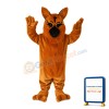 Brown Wolf With Furry Belly Mascot Costume