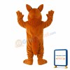 Brown Wolf With Furry Belly Mascot Costume