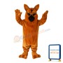 Brown Wolf With Furry Belly Mascot Costume