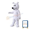 Clever White Dog Mascot Costume