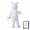 Clever White Dog Mascot Costume