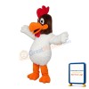 Lively White Cock Mascot Costume